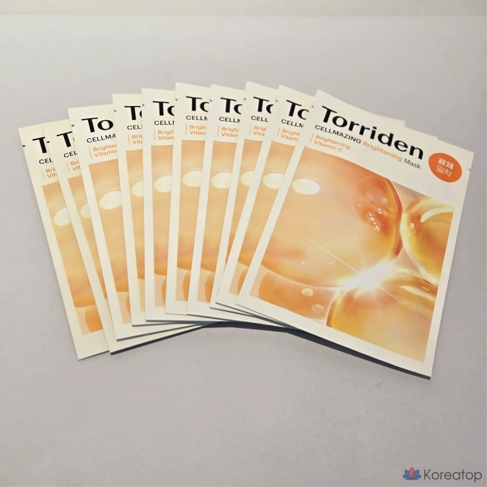 Осветляющая маска для лица Torriden Cellmaging Vita C, 10 штук, 1 упаковка