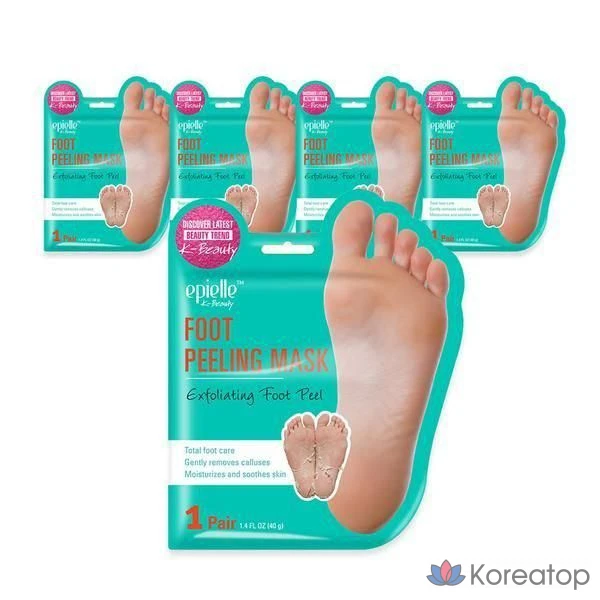 Отшелушивающая маска для пяток Epielle, 5 штук, 1 упаковка, 40 г