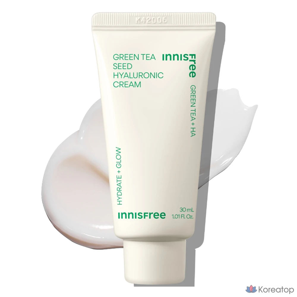 Крем Innisfree с гиалуроновой кислотой и экстрактом зеленого чая, 30 мл, 1 шт.