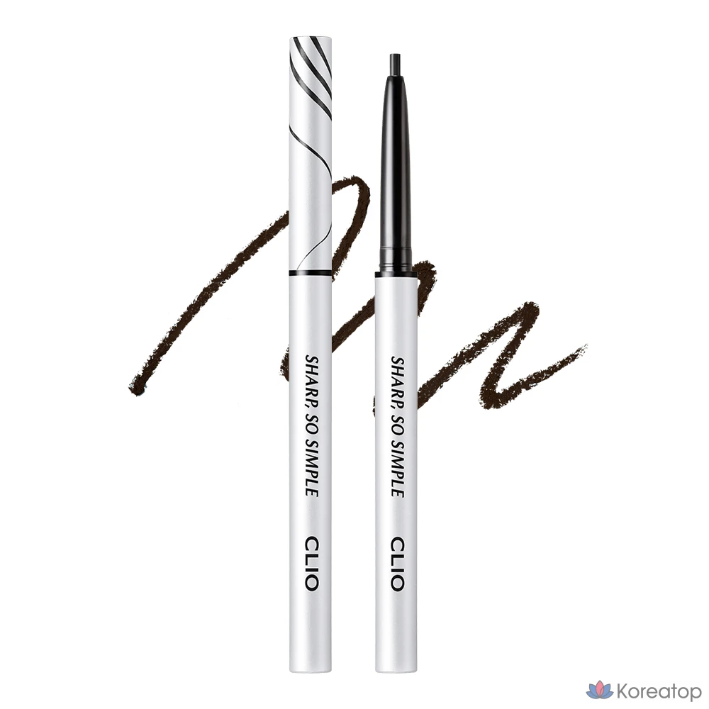 Водостойкий карандаш-лайнер Clio Sharp So Simple AD, 01, черный, 1 шт.