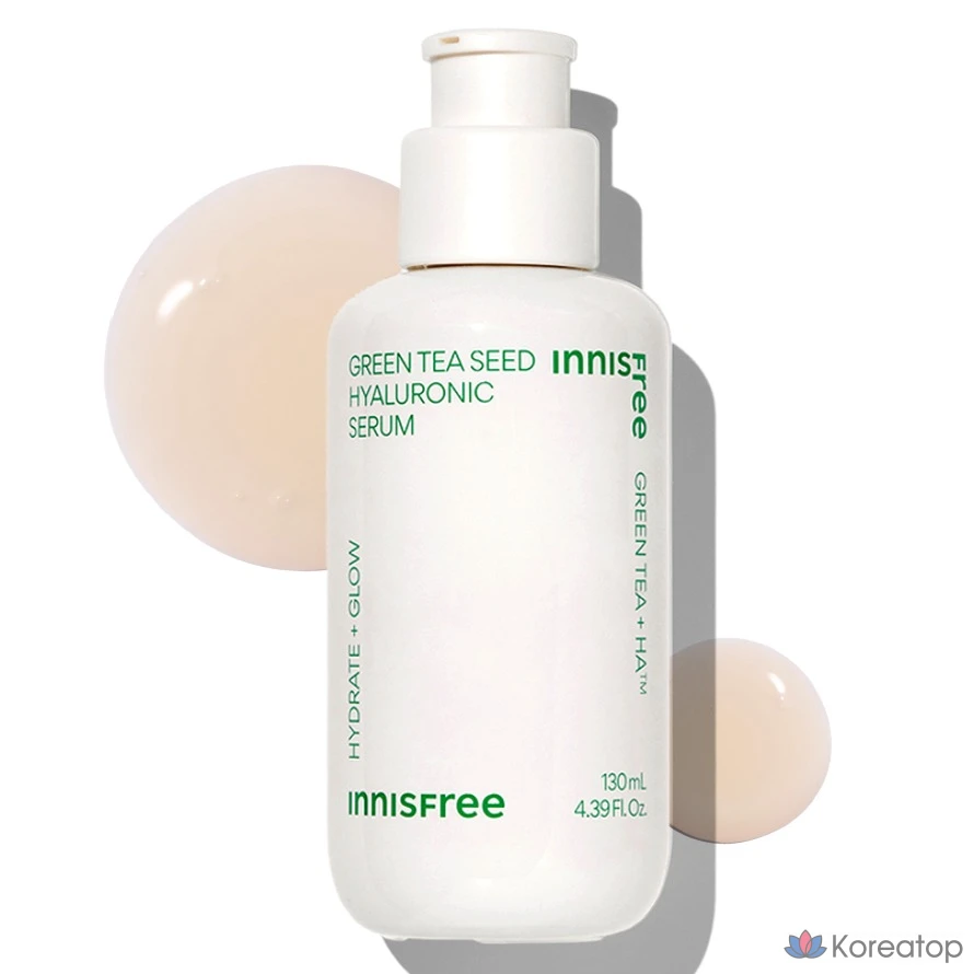 Сыворотка Innisfree с гиалуроновой кислотой и экстрактом зеленого чая, 130 мл, 1 шт.