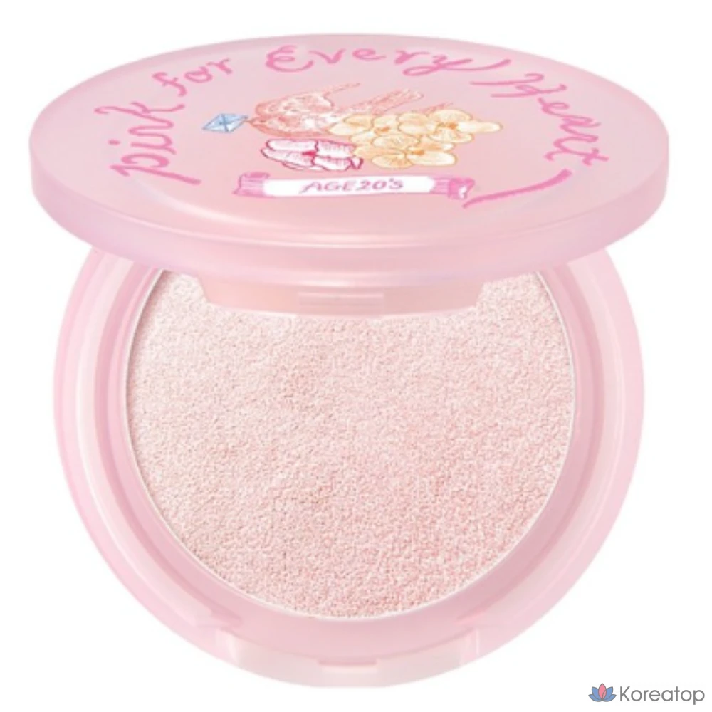 Хайлайтер Careglow, розовый, серия «Для каждого сердца», смесь цветов, 1 шт.