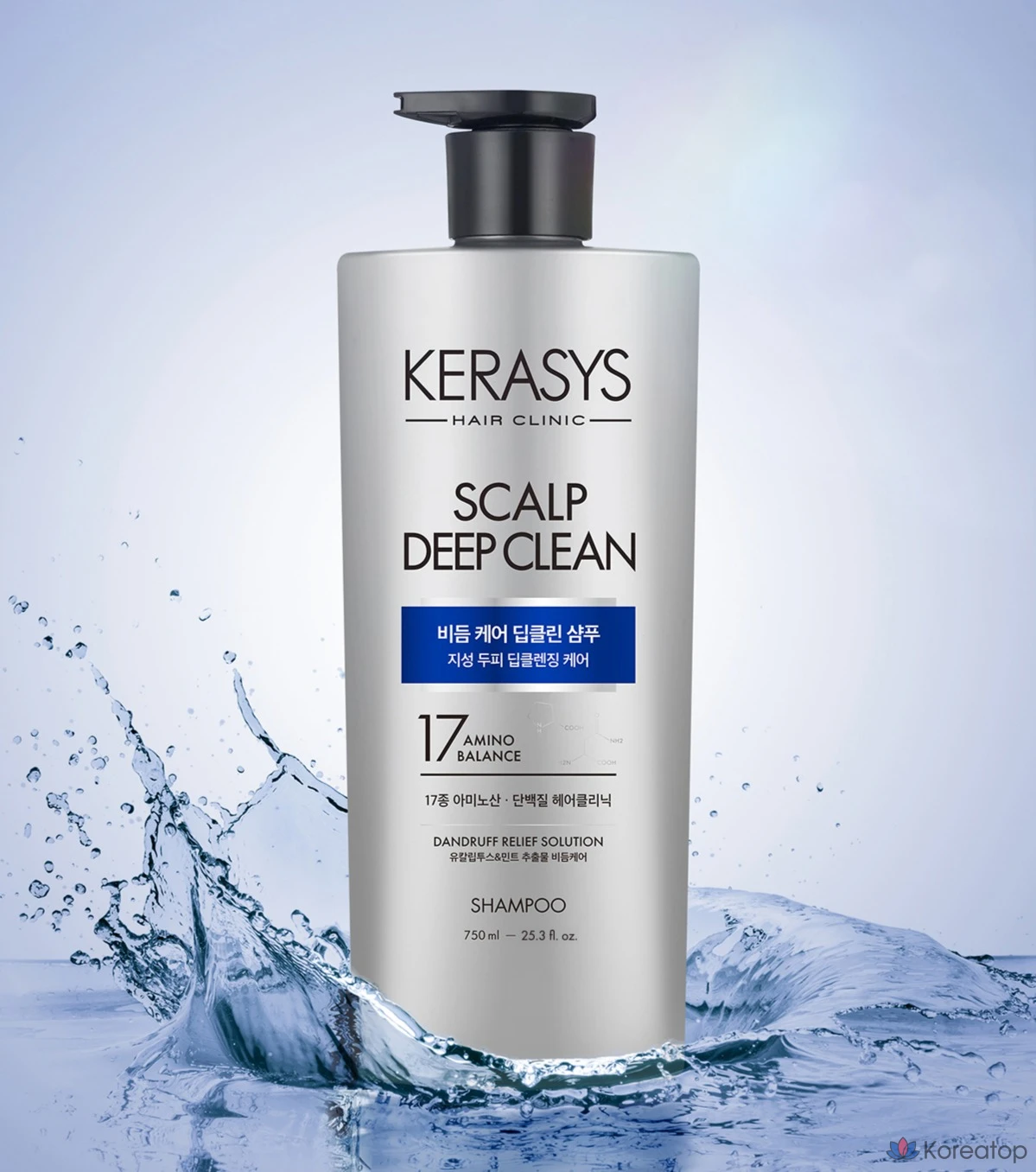 Шампунь KeraSys для глубокого очищения кожи головы с охлаждающим протеином и уходом за перхотью, 750 мл, 1 шт.