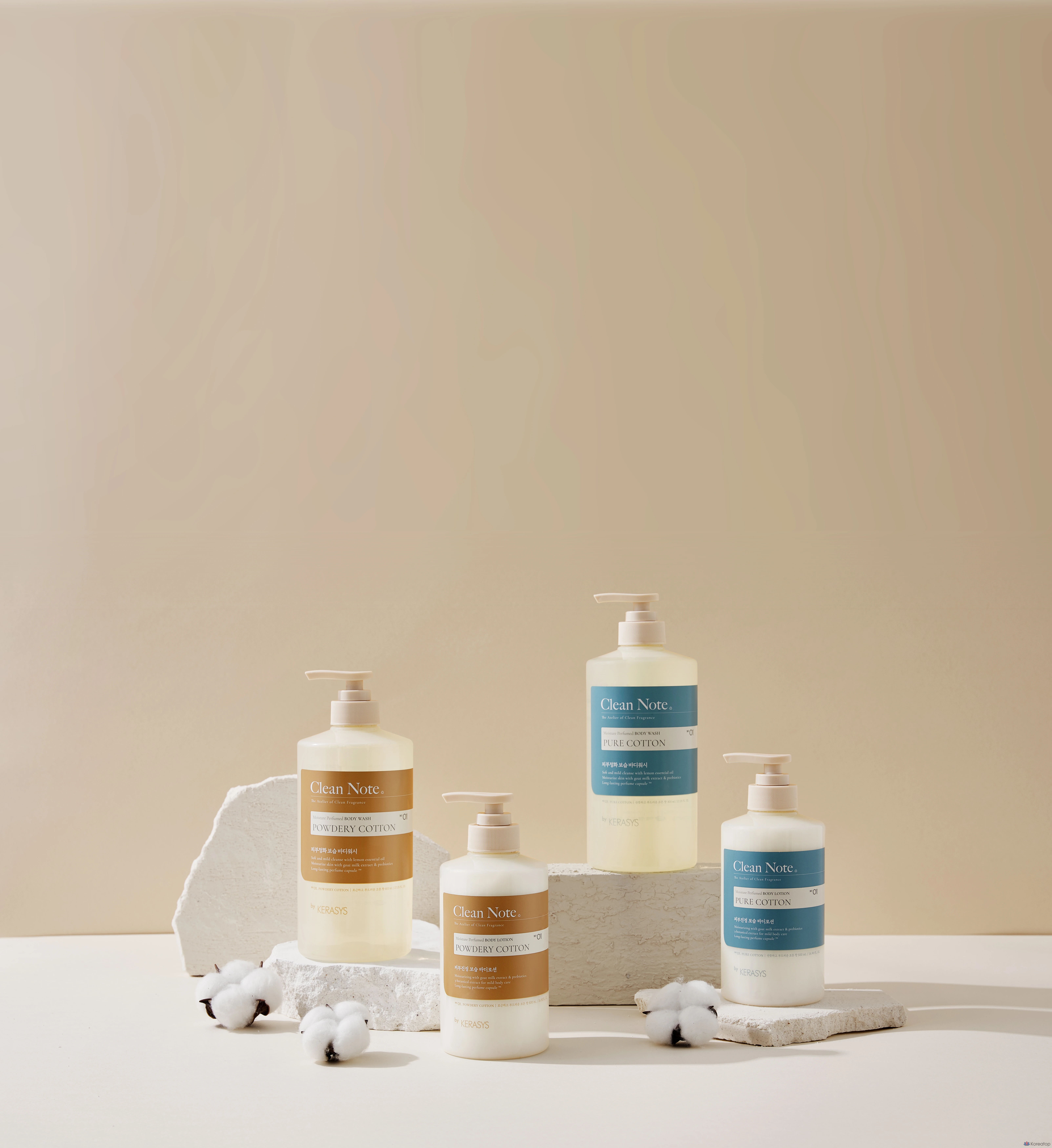 Гель для душа KeraSys Clean Note Pure Cotton, 800 мл, 1 шт.