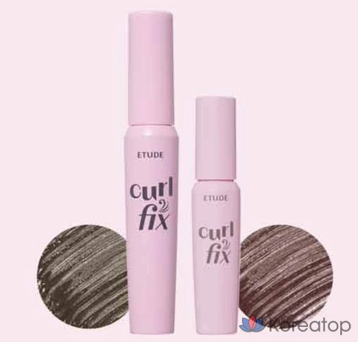 Тушь для ресниц Etude House Curl Fix Mascara Mini, 4 г, 1 шт., цвет 03 (серо-коричневый).