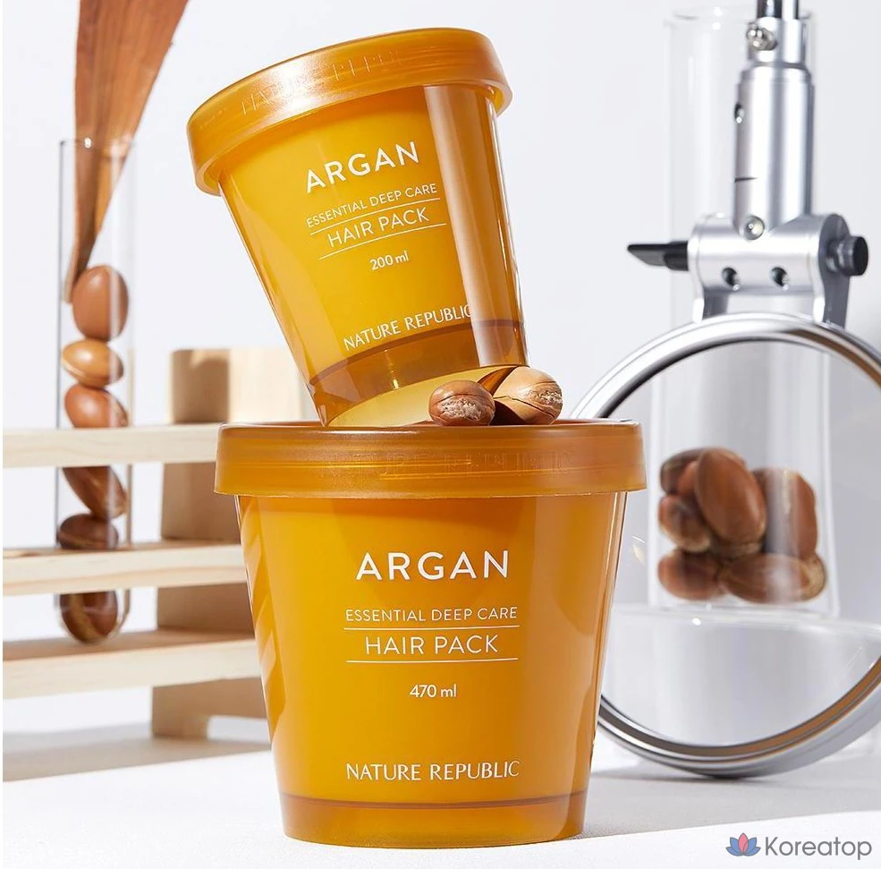 Маска для глубокого ухода за волосами Nature Republic Argan Essential, 470 мл, 1 шт., фото 4