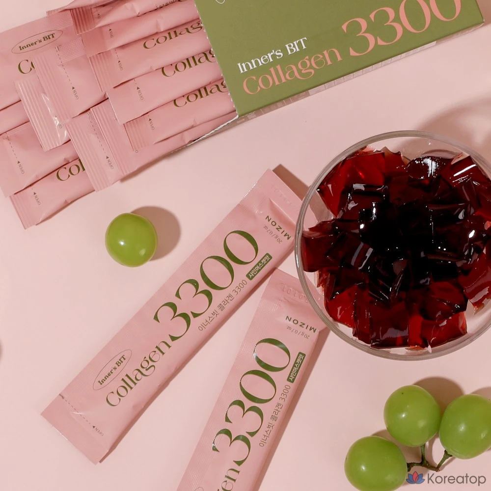 Mizon Innersvit Premium Plant-Based Vegan Edible Collagen Jelly Stick 3300mg, 14 пакетиков, 6 коробок, 280 г, фото 2