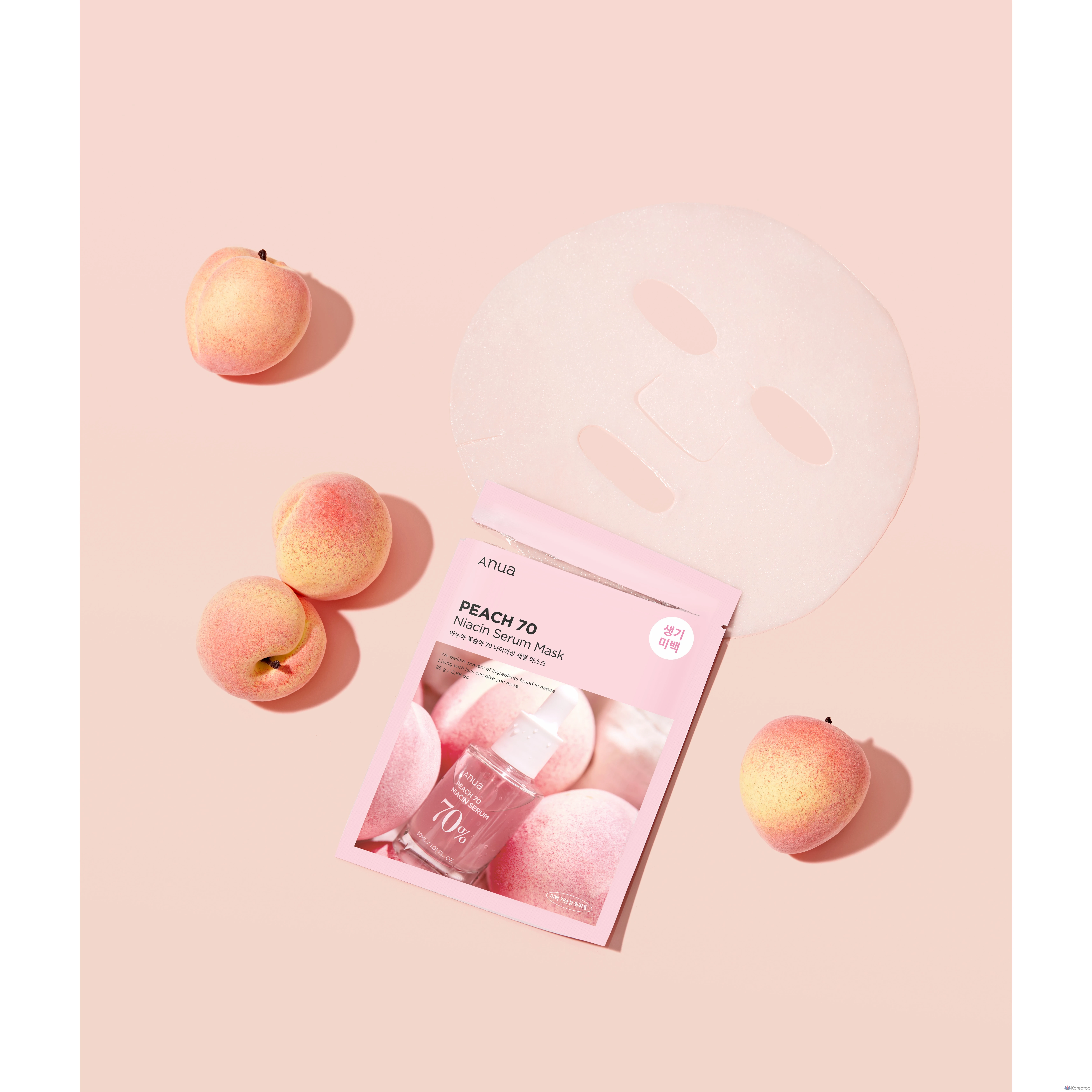 Тканевая маска для лица Anua Peach 70 Niacin Serum Mask, 10 шт., фото 3