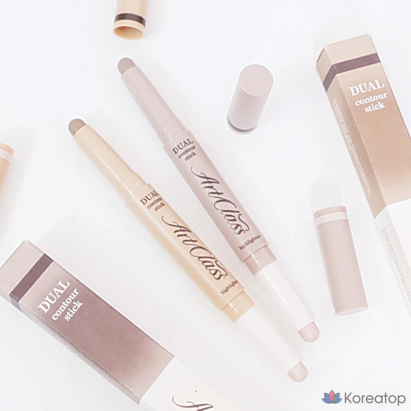 Too Cool For School Art Class By Rodin Dual Contour Stick 1.1g Невинный макияж Повседневный макияж Летний холодный тон Осенний теплый тон Кисть для контурирования и растушевки Современный многофункциональный стик для растушевки и нанесения теней, № 2 Cool Tour, 1 шт., фото 2