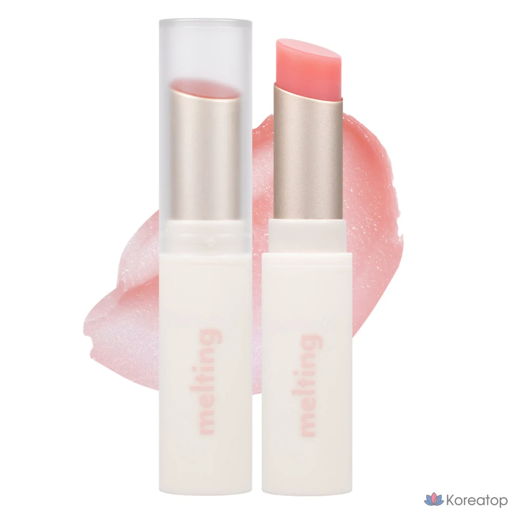 Блестящий тонирующий бальзам для губ MERZY Glossy Melting Tinted Color Lip Balm, GL1, ярко-розовый, 4 г, 1 шт.