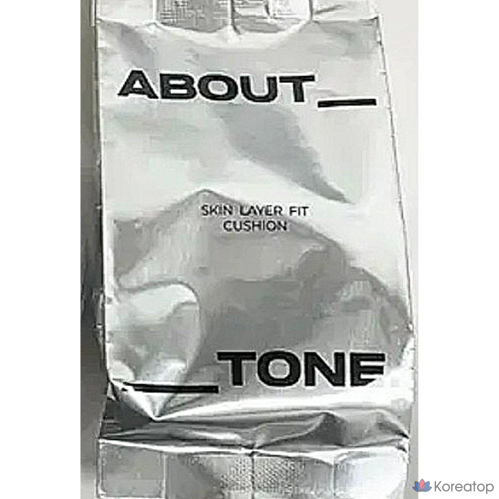 Сменный блок тонального крема для лица ABOUT TONE Skin Layer Fit Cushion Refill, стойкий, клейкий, для лица, 4 шт. AT. 22, цвет слоновой кости, 1 шт.