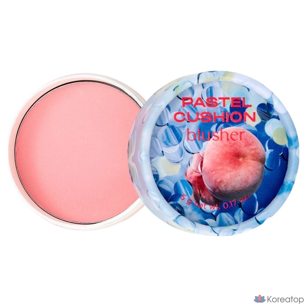 Румяна-кушон The Face Shop Pastel Cushion Blusher 5 г, оттенок 04 Cold Hot Pink, 1 шт.