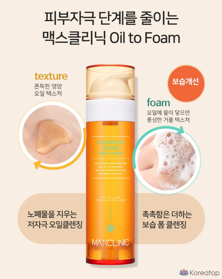 Пенка для умывания MAXCLINIC Calendula Biome Oil Foam, 110 г, 1 шт.