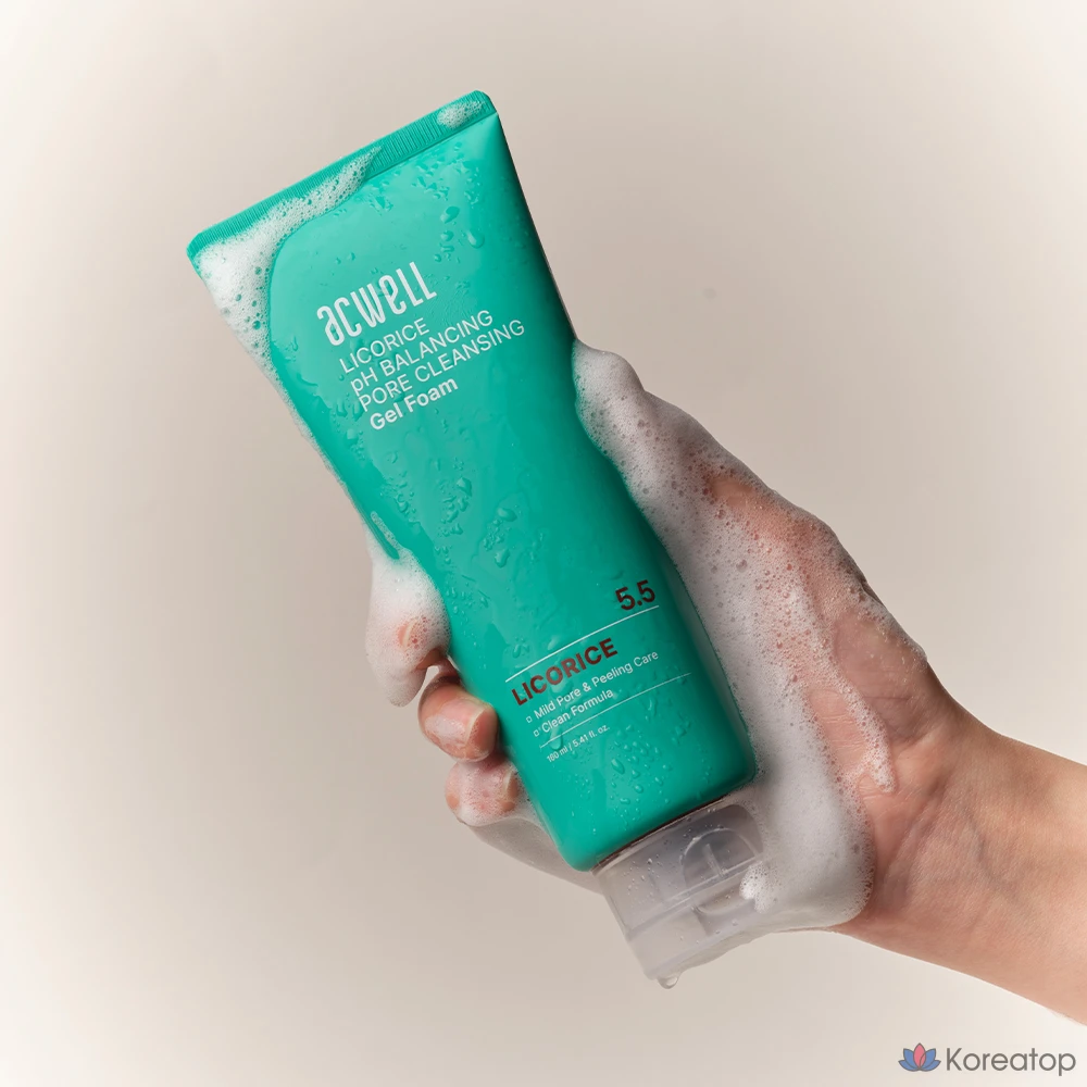 Очищающий гель-пенка для пор Acwell Licorice Water PH Balancing Pore Cleansing Gel Foam, 160 мл, 1 шт.