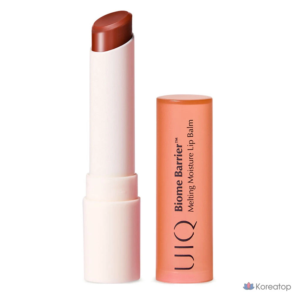 Увлажняющий бальзам для губ UIQ Biome Barrier Melting Moisture Lip Balm, оттенок Coral Breeze, 3,2 г, 1 шт.