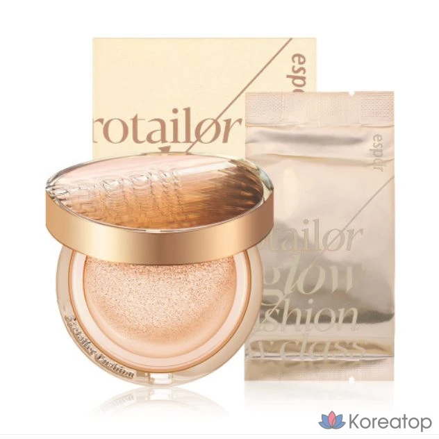 Тональный крем Espoir Pro Tailor Biglow Cushion New Class SPF42 PA++ (основной блок + сменный блок), оттенок № 3 Petal, 1 шт.