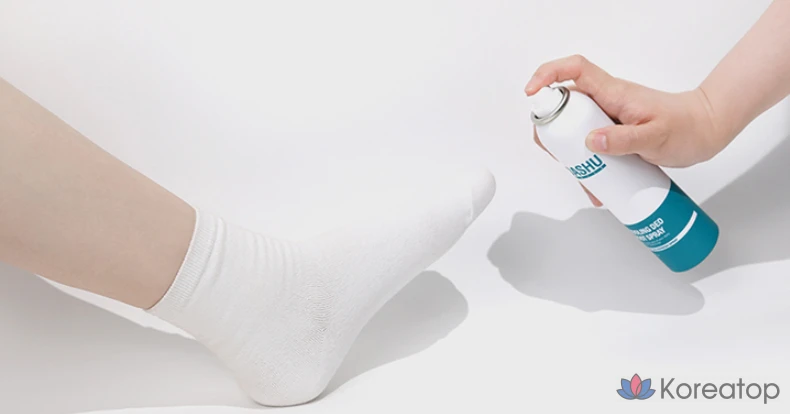 Охлаждающий дезодорант-спрей для ног DASHU Daily Cooling Deo Foot Spray, 1 упаковка, 3 упаковки, фото 5