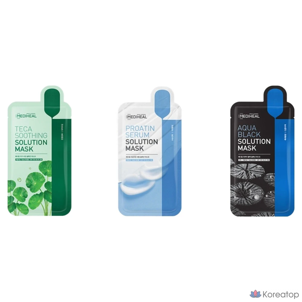 Тканевая маска для лица MEDIHEAL Aqua Black Solution Mask, 23 мл, 60 шт., фото 7