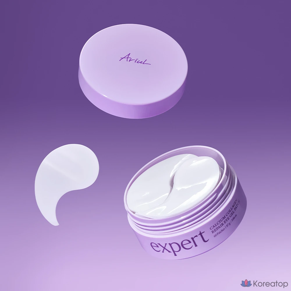 Гелевые патчи для глаз Ariel Expert с кальцием и коллагеном для восстановления кожи вокруг глаз, 1 шт., 60 штук.