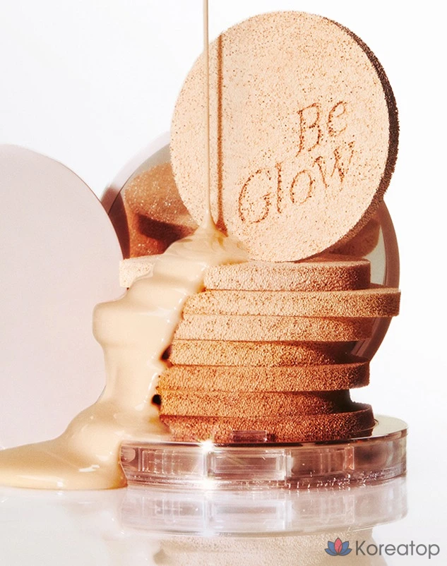 Тональный крем-кушон Espoir Be Glow SPF42 PA+++, 13 г, сменный блок, 3 крема, 1 шт., фото 4