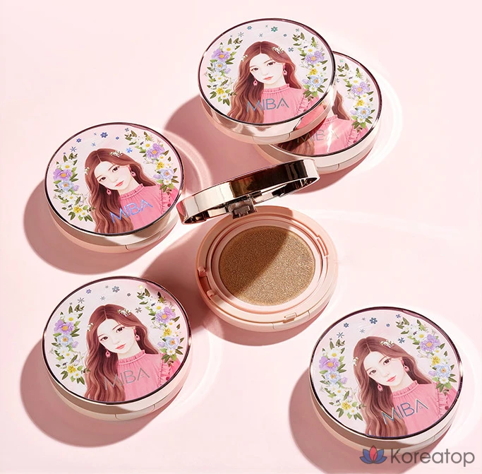Тональный крем Miba Ion Calcium Double Cushion Foundation RX 25 г + сменный блок 25 г, № 21 Bright Skin, 1 шт., фото 9