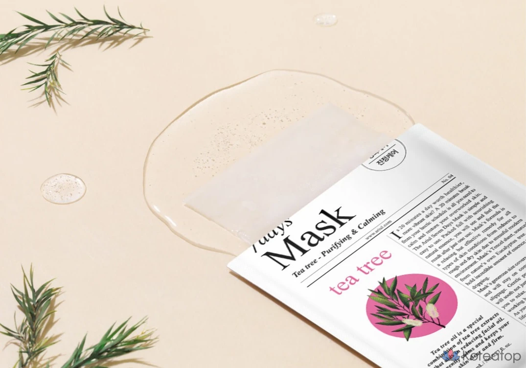 Маска для лица Ariul Seven Days Tea Tree M, 1 упаковка, 40 штук, фото 5