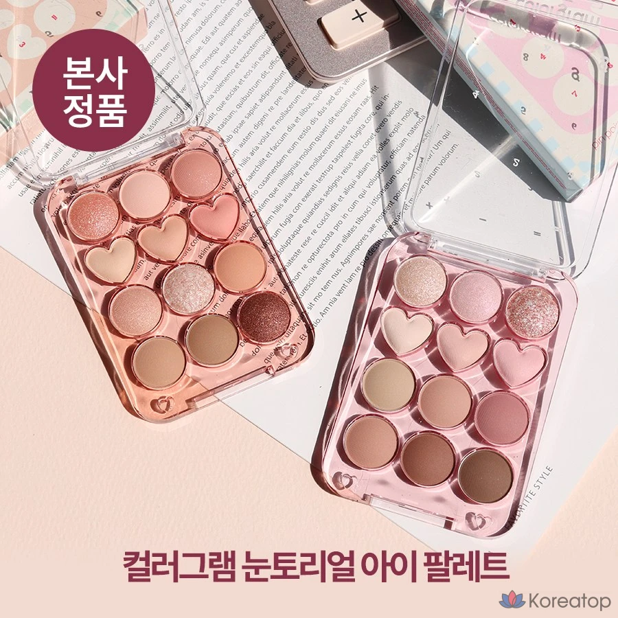 Палетка теней Colorgram Noontory, базовый оттенок Pearl Aegyo-sal Triangle Zone, румяна с блестками, #02_Pink Plus Mauve Love, 1 шт.