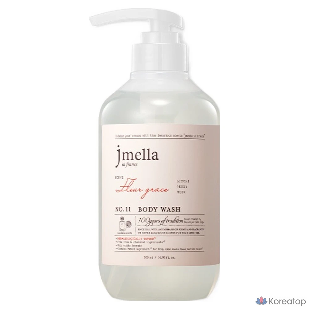 Гель для душа Jmella Fleur Grace, личи и пион, 500 мл, 1 шт.