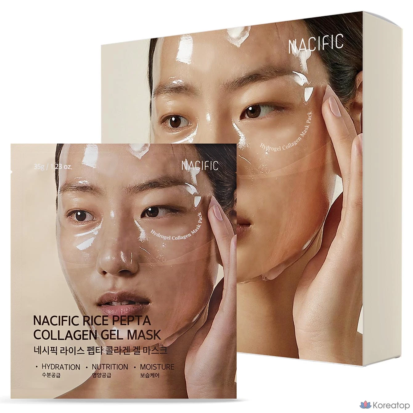 Гель-маска NACIFIC Rice Pepta Collagen, 4 шт., 1 упаковка