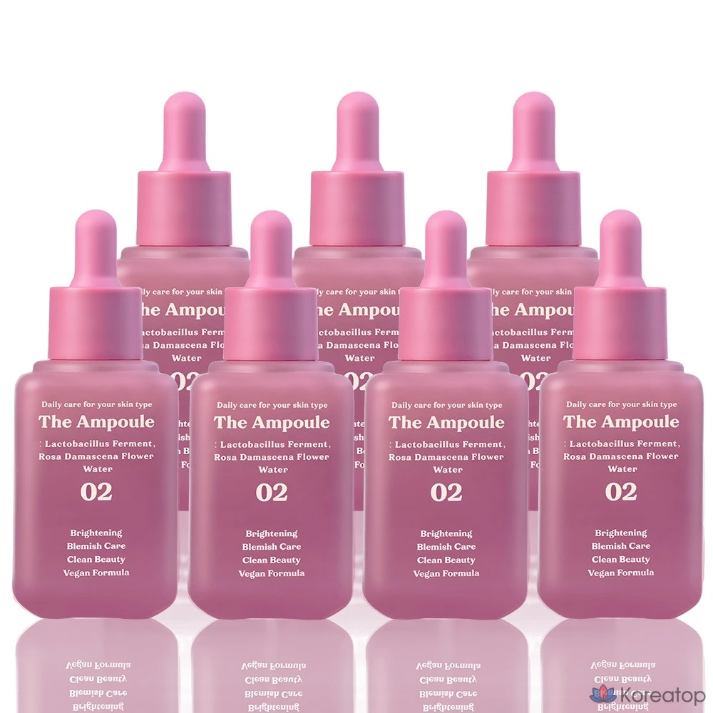 Dermashare Ампульная веганская сыворотка для ухода за пятнами на основе лактобактерий Дамасской розы, 7 шт, 60 мл