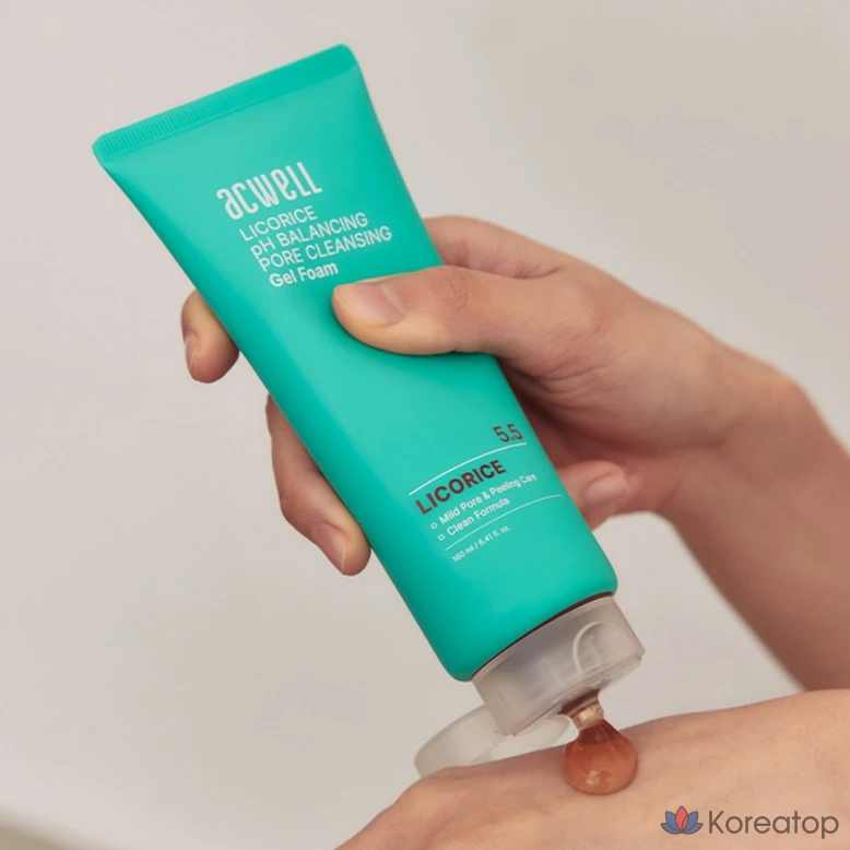 Очищающий гель-пенка для пор Acwell Licorice Water PH Balancing Pore Cleansing Gel Foam, 160 мл, 1 шт.