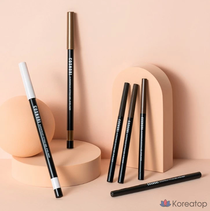 Гелевый карандаш для глаз Cosnori Superproof Fitting Gel Eyeliner Pencil 0.4g, оттенок 05 Glam Bronze, 1 шт., фото 6