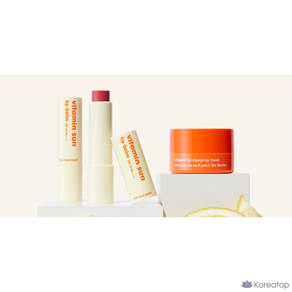 Бальзам для губ The Face Shop Vitamin Sun, розовый, 3,9 г, 1 шт., фото 5