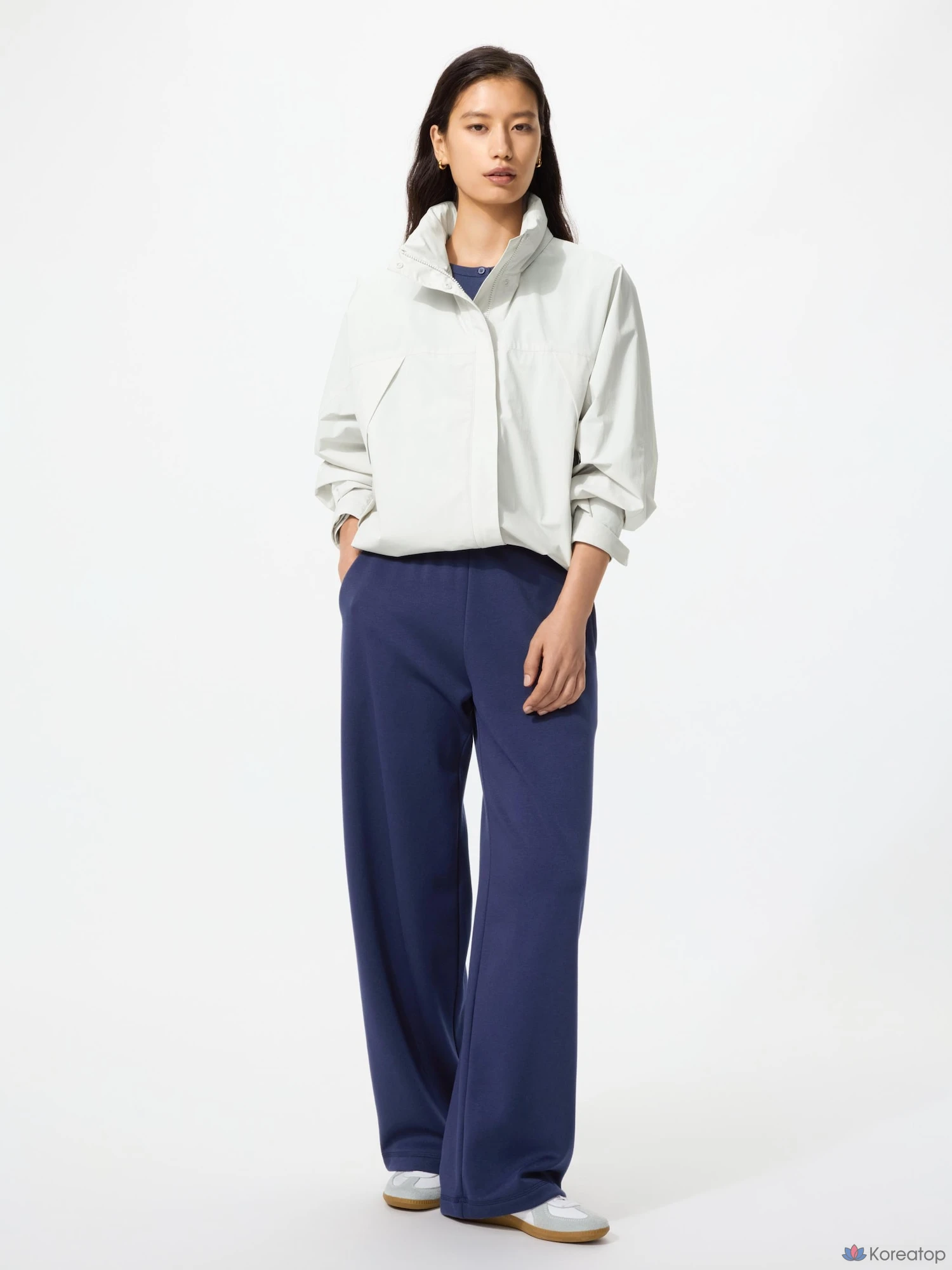 Брюки Uniqlo Warm Boa Sweat Wide Pants, длина 74-77 см