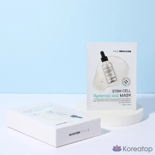 Маска PAUL MEDISON с гиалуроновой кислотой и стволовыми клетками, 100 штук, 1 упаковка., фото 4