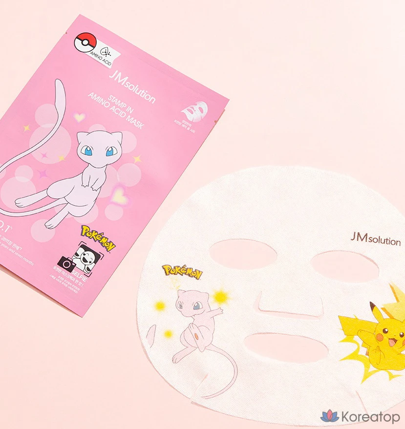Маска для лица JM Solution Pokemon Stamp в аминокислотной упаковке, 30 мл, 10 штук, 1 упаковка.