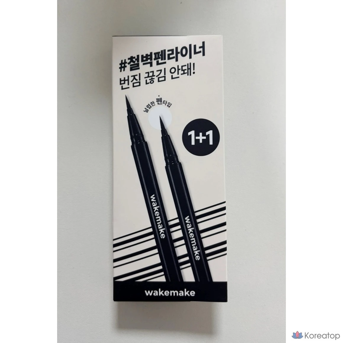 Подводка для глаз WAKEMAKE Iron Wall Pen, 3 цвета, 01 Черный, 1 шт.