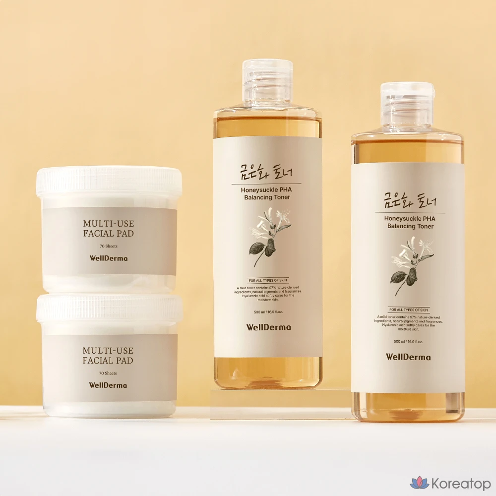 Тоник для лица WellDerma Gold and Silver Balancing Toner, 500 мл, 1 шт.