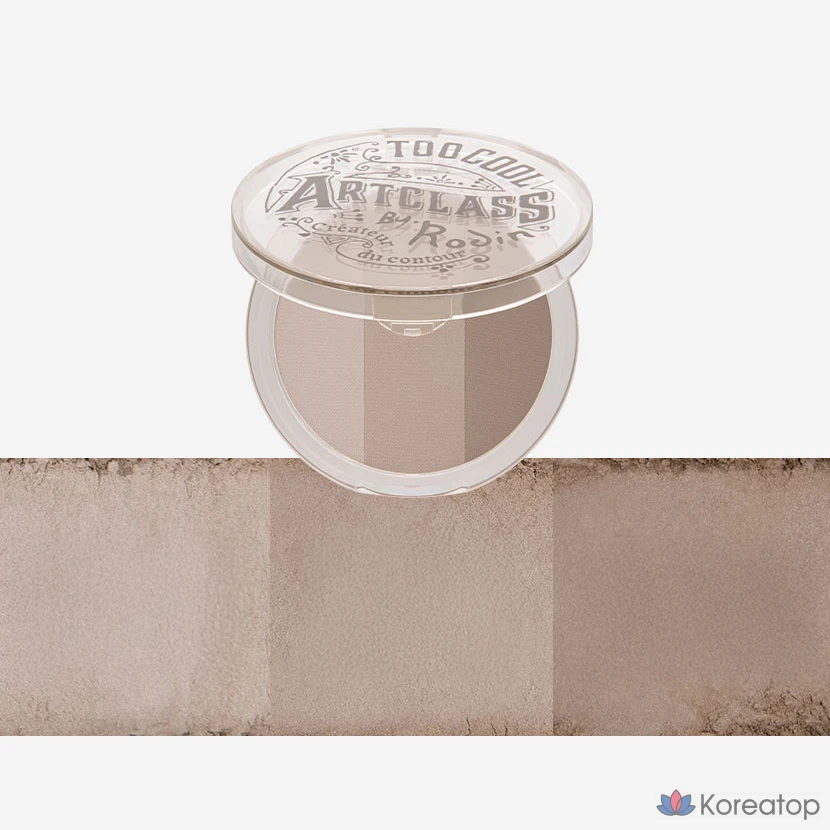 Набор для рисования Too cool for school Art Class от Rodin, тени 9,5 г, 3 оттенка холодного серо-коричневого цвета, 1 шт., фото 2