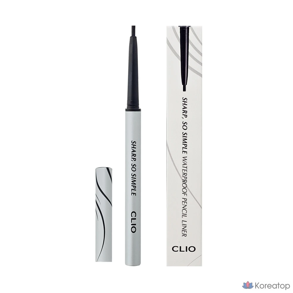 Водостойкий карандаш для глаз Clio Sharp So Simple, 0,14 г, ультратонкий, стойкий, черный, 1 шт.