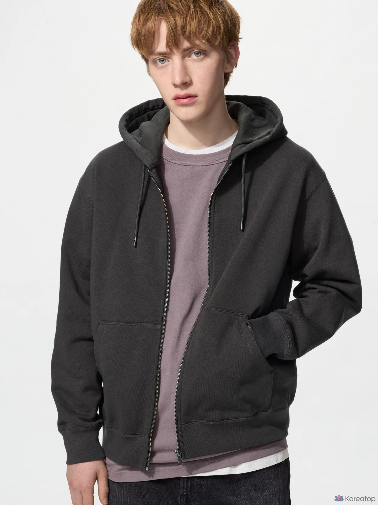 Парка на молнии Uniqlo Sweat Full-Zip Parka