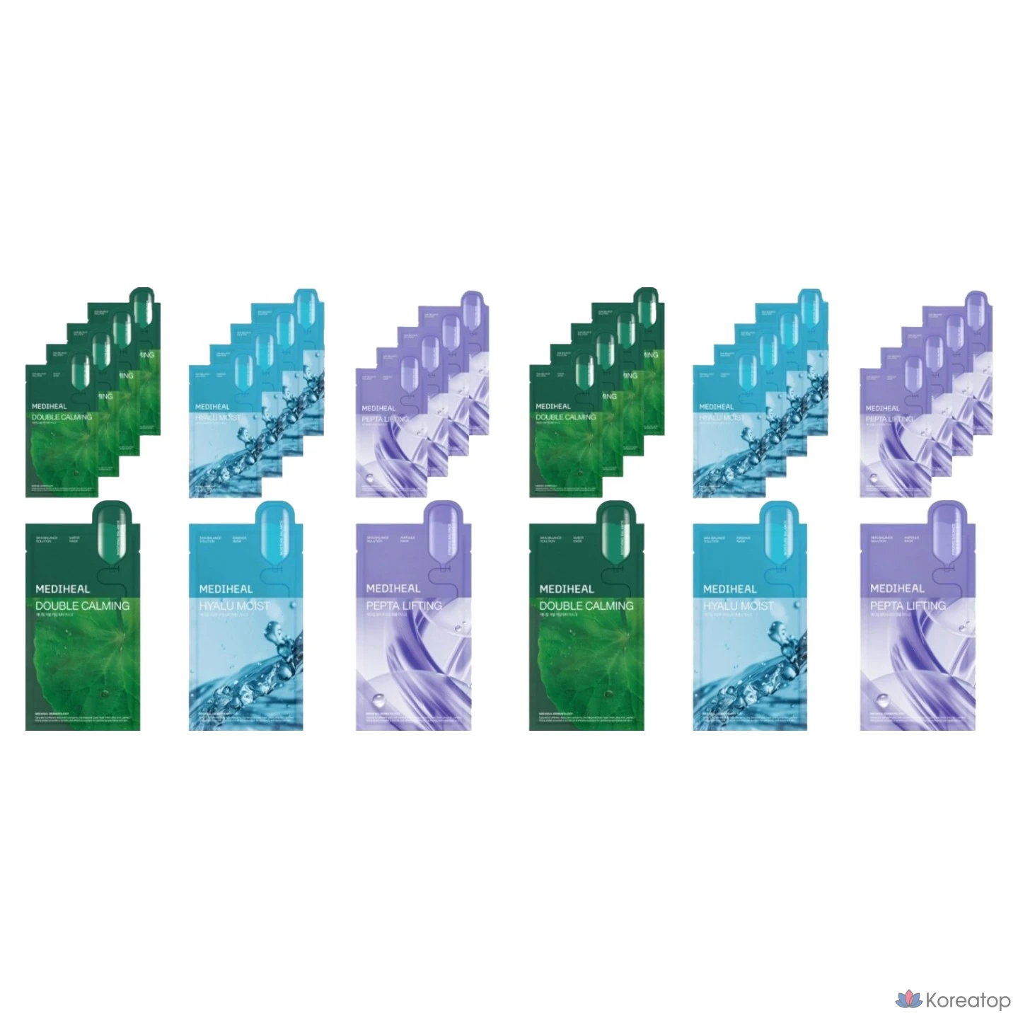 Набор из 3 масок для ежедневного использования Mediheal Daily Solution Mask Pack, 15 штук, 2 упаковки.