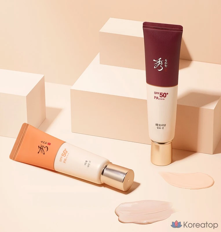 Sooryehan Hyobidam Ферментированный солнцезащитный крем SPF50+ PA+++, 60 мл, 1 шт., фото 4