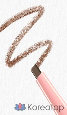 Карандаш для бровей Bouquet Garni Auto Pencil Slim Eyebrow, 0.2g, светло-коричневый, 1 шт., фото 3