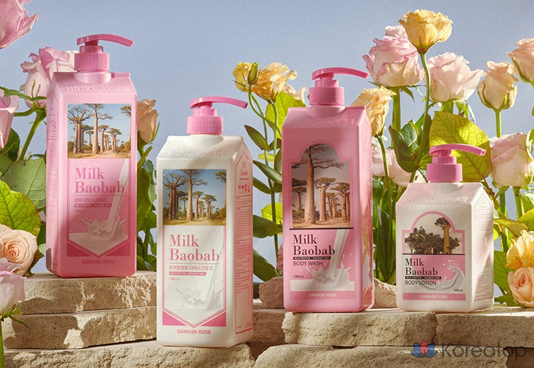 Шампунь Milk Baobab с ароматом дамасской розы, 1 л, упаковка из 4 штук., фото 5