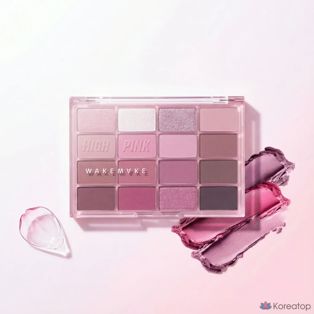 Палетка теней для век WAKEMAKE Soft Blurring Eye Palette, оттенок 09 High Pink Blurring, 1 шт., фото 3