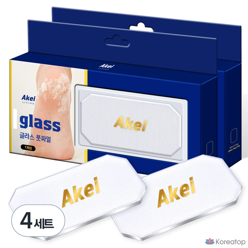 Набор из 4 пилок для ног Akei Derma+ Living Glass.