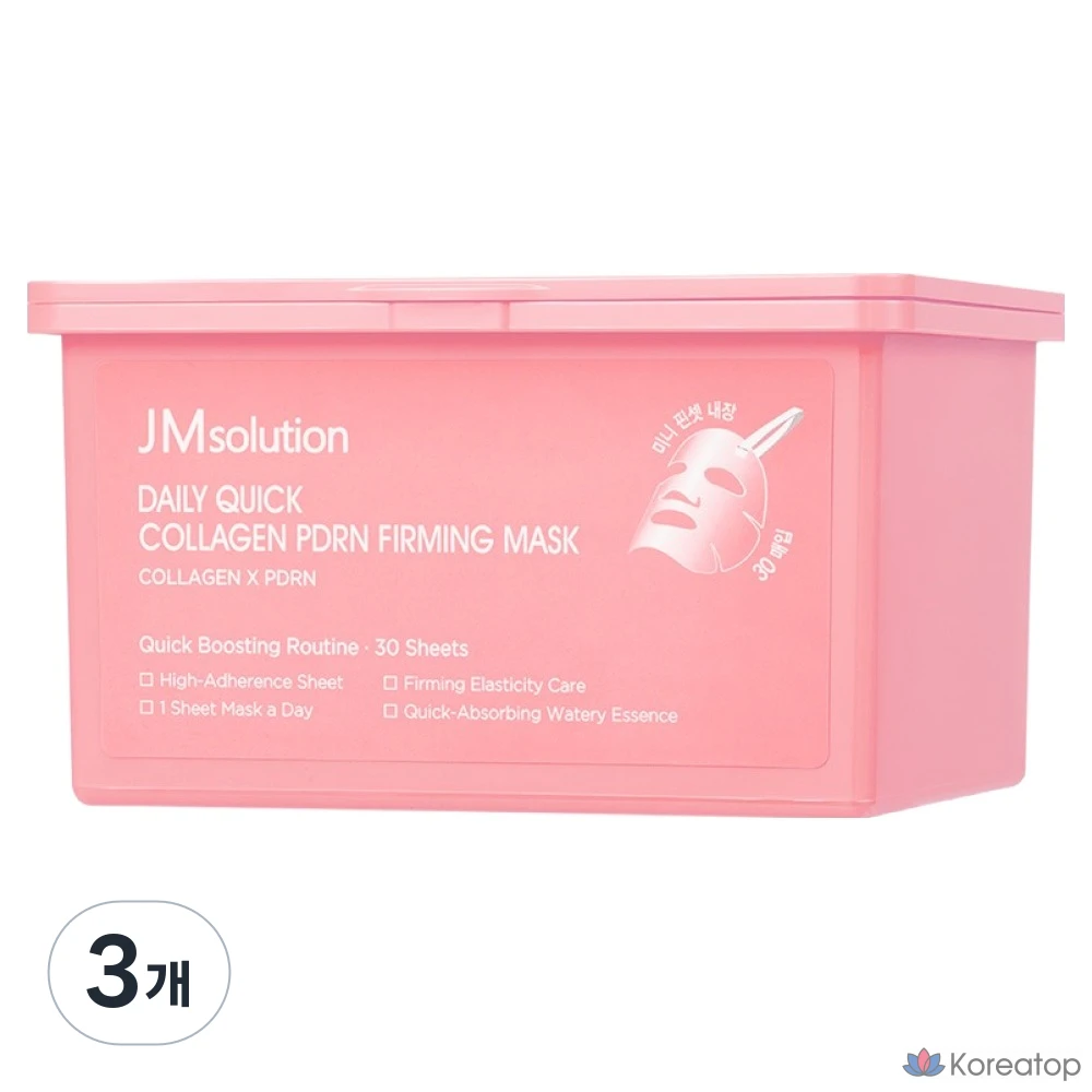 JM Solution Daily Quick Collagen PDRN Firming Elasticity Mask, 350ml, 3 шт., 30 шт.