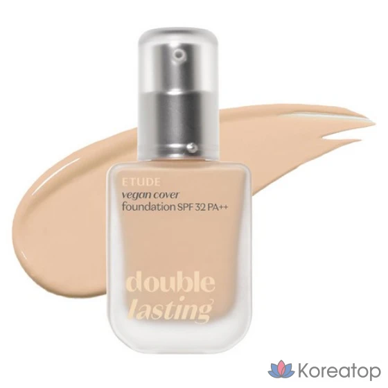 Тональный крем Etude House Double Lasting Vegan Cover Foundation 30 г SPF32 PA++, 1 шт., оттенок 23N1 SAND