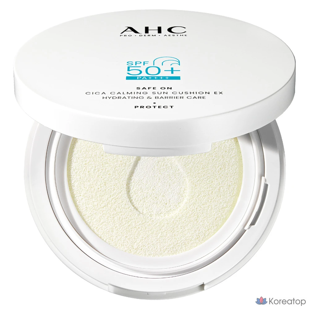 Солнцезащитный крем AHC SafeOn Cica Calming EX Sun Cushion SPF50+ PA++++, 25 мл, 1 шт.